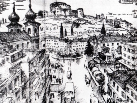 Piazza Vittoria disegnata da Max Fabiani